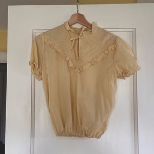 Vintage buttercup yellow blouse